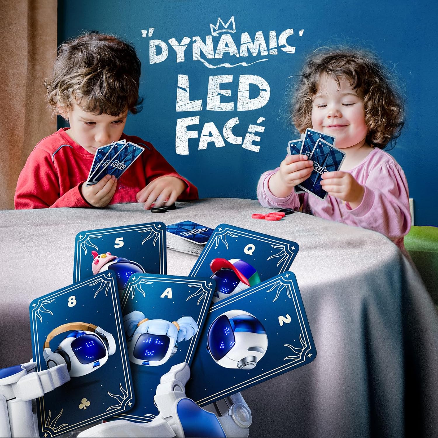 Ruko 6088 Programmable Robot with Gesture, Remote & APP Control, Rechargeable Robots Toys for Boys and Girls, Interactive LED Faces, Q&A Games, Gift for Kids 3–6, Blue - Image 4